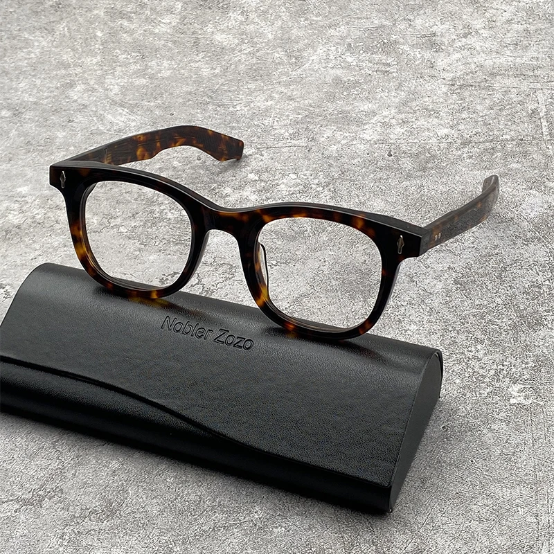 

Vintage designer glasses frame men's and women's square frames thickened high quality acetate optical prescription glasses