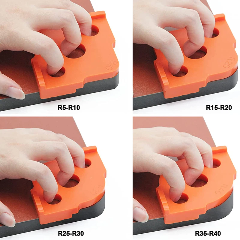 HERMIT TOOLS Set Van 4 Radius Jig Router Templates Hoek Routing Sjablonen Ronde Hoeken Bit Voor Houtbewerking 8 Verschillende Straal Maten 1318445532