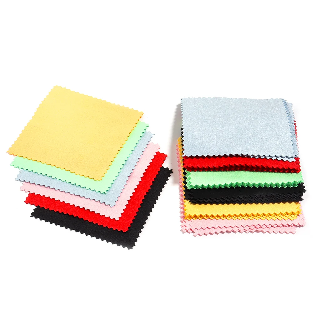 20/50Pcs Polish Polishing Cloth Silver Color Cleaning Polishing Cloth Soft Clean Wipe Wiping For Silver Gold Jewelry Tool