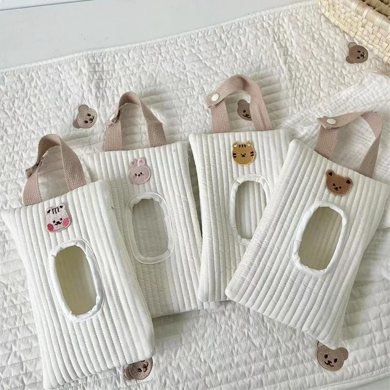Wet Wipes Bag Portable Pram Extraction Flip Tissue Boxes Baby Stroller Accessories Hanging Bag for Cart