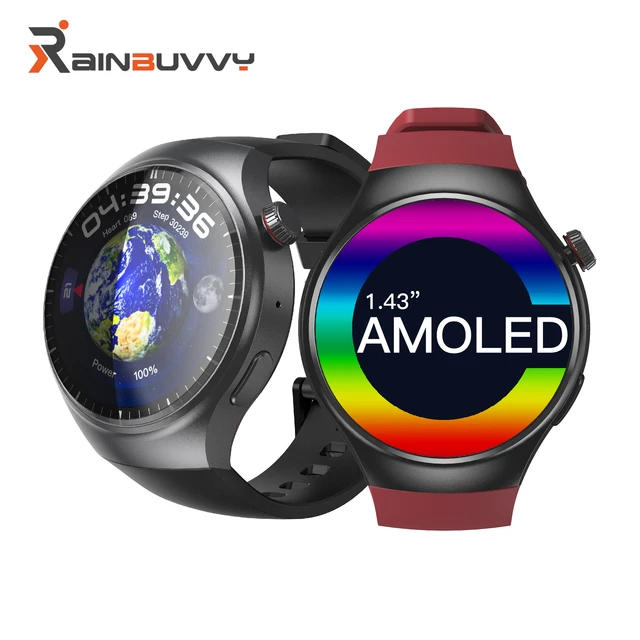 Rainbuvy DM80 AMOLED 4G Smart Watch Android8.1 Quad Core 2GB RAM 16GB ROM  1.43 "ossimetria Wifi GPS orologio sportivo - AliExpress