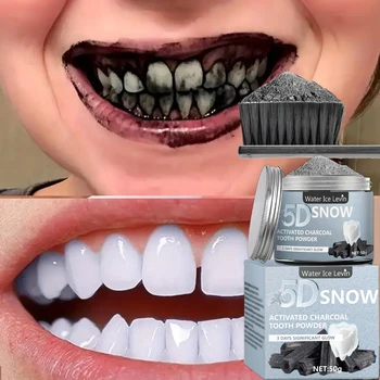 Bamboo Charcoal Teeth Whitening Powder - Natural Whitening and Deep Cleaning for Men and Women, Fresh Breath Daily Use Toothpaste, 1 Piece