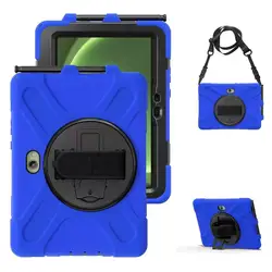 Enhanced Rugged Tablet Case with 360-Degree Rotating Stand and Silicone Shell for Active 5Pro  2025 (Blue)