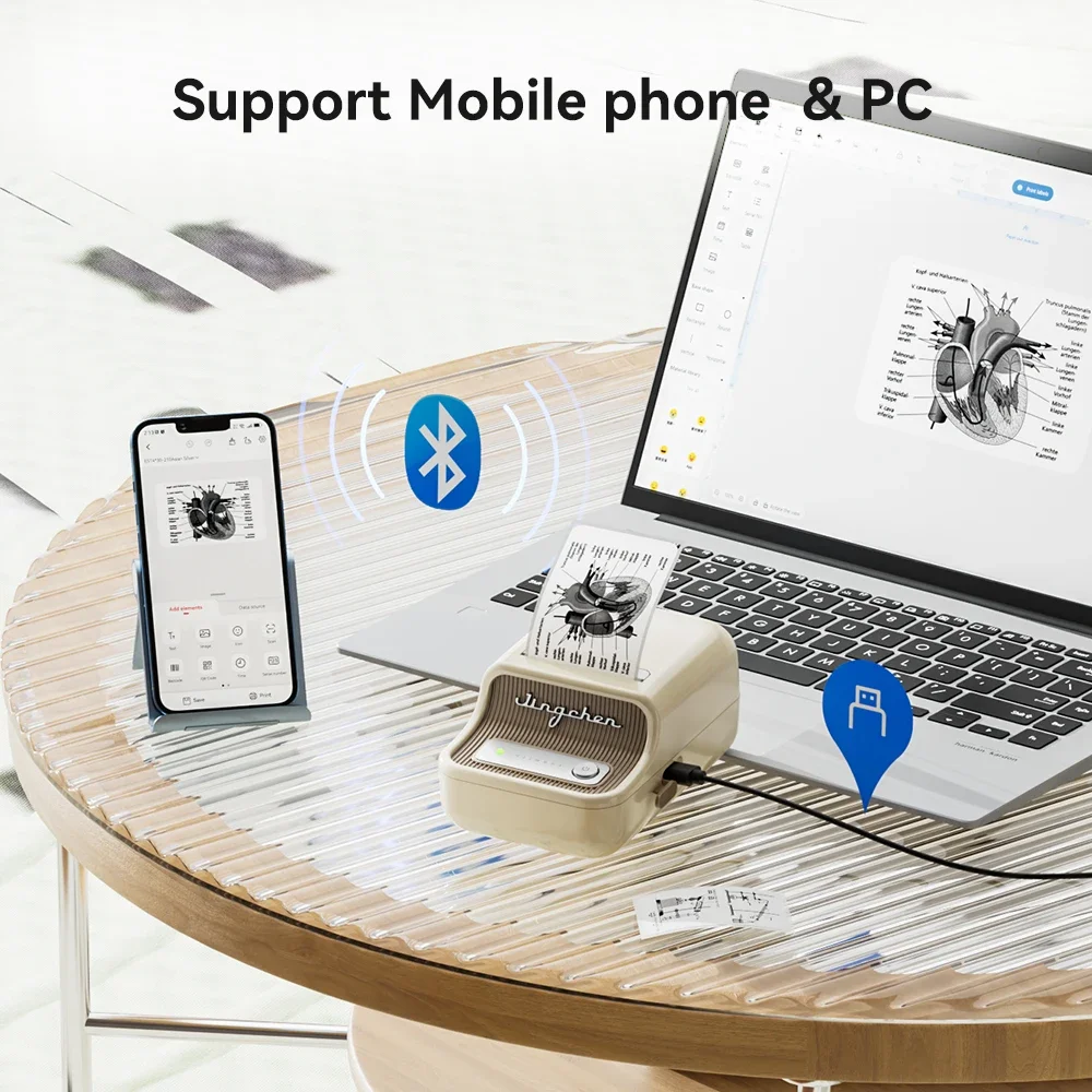 300DPI NiiMbot B21 Pro Mini Thermal Printer Wireless Barcode Label Maker Bluetooth Portable Adhesive Sticker Printers New Color