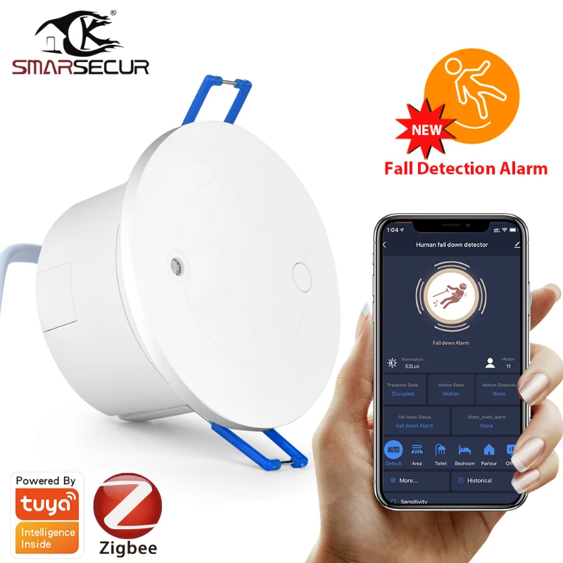 Tuya Smart WiFi Zigbee PIR Motion Sensor Elderly Disabled Person Fall