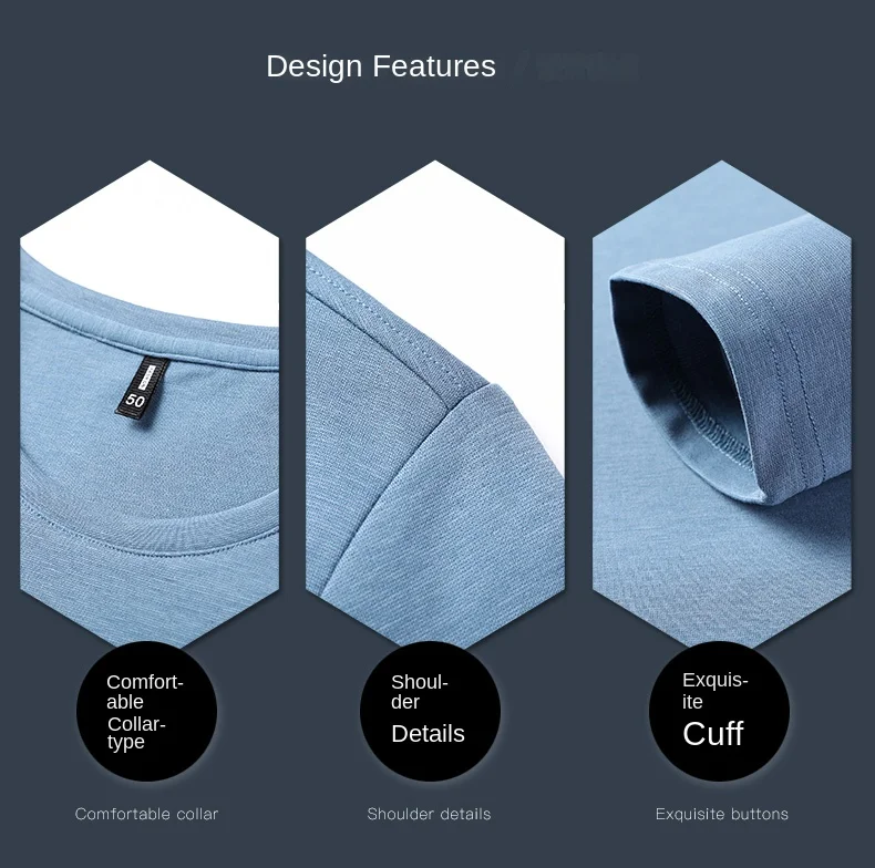Top Grade Maulbeerseide 5,2% Neue Mode Marke 2023 Designer Luxus Männer t Shirt Einfarbig Langarm Tops Casual herren Kleidung_voghion.com