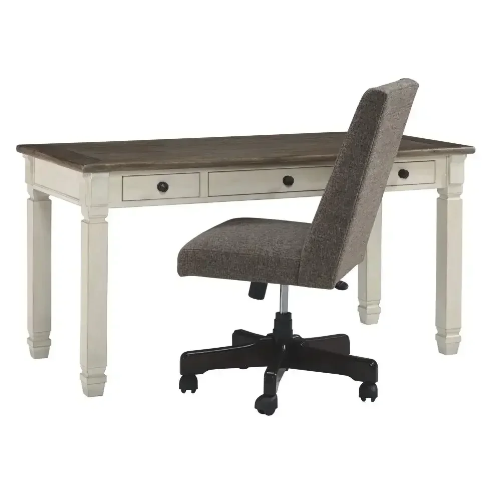 Ashley Bolanburg-Farmhouse Writing Desk with Drawers, Signature Design, Home and Office, Whitewash, 60 in 4