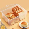 Food Grade Hermetic Containers for Food Transparent Sealed Plastic Container with Lid Breadboxes for Bread Storage Kitchen 2