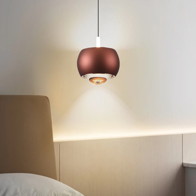 

Modern Single LED Pendant Lamp For Bedroom Bedside Creative Lifting Hanging Light For Ceiling Room Decor Spot Suspension