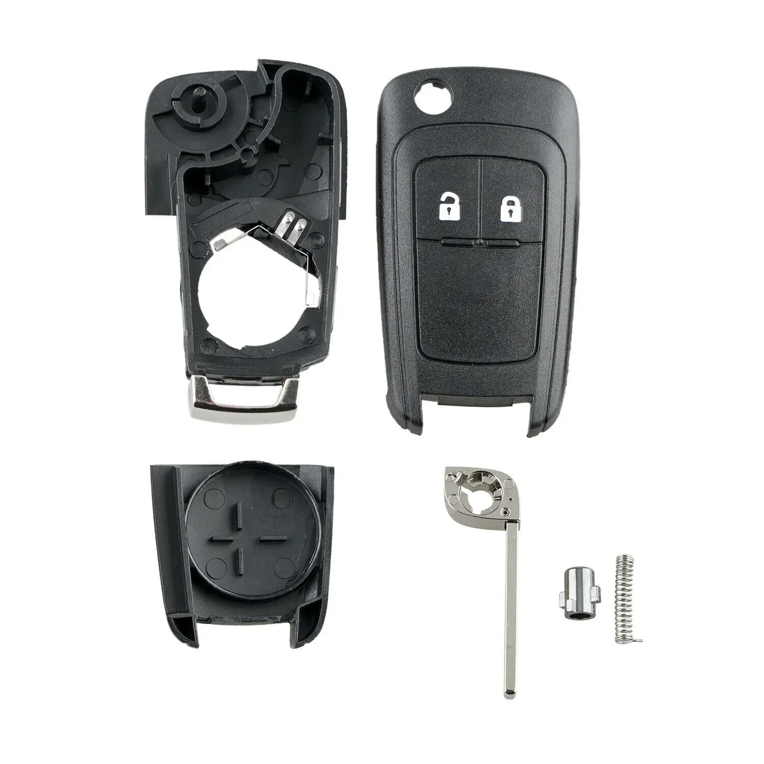 Replacement 2 Button Rubber Pad Key Shell For Chevrolet For Cruze 2010-2013 Orlando Flip Remote Car Key Fob Case Cover