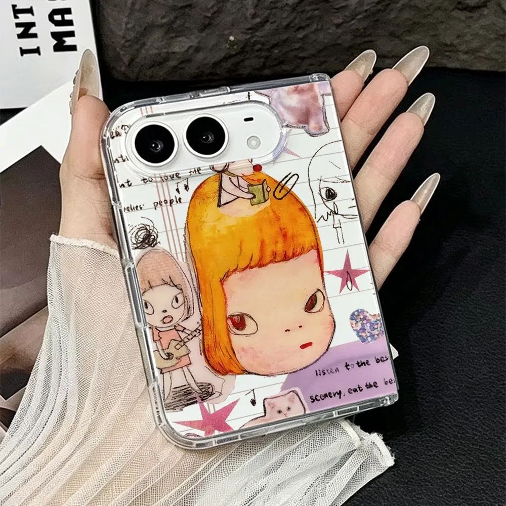 Stylish Acrylic Transparent Phone Case - Shockproof, Clear, Ultra Slim Yoshitomo Nara Design