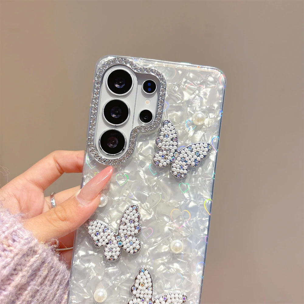 Diamond Butterfly Luxury Phone Case with Soft Glitter Candy Cover