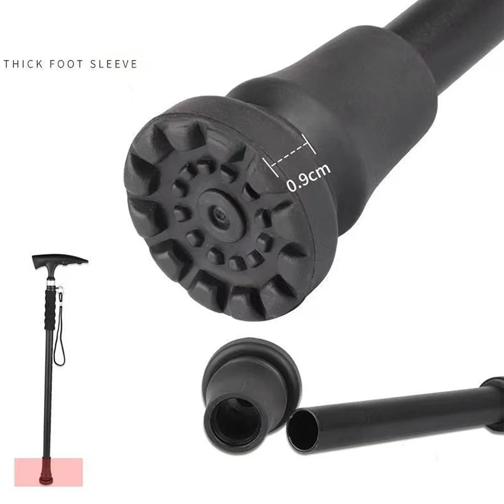 10-2PCS 16-22mm Rubber Trekking Pole Cap Non-Slip Walking Stick Crutch Cane Bottom Pads Cover Protector Climbing Hiking Pole Tip 3