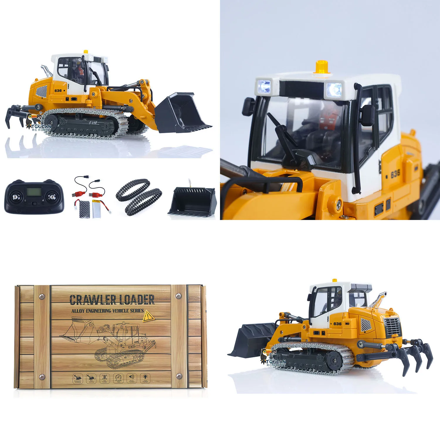 새로운 미니 636 1/50 RTR RC 로더 원격 제어 굴착기 전기 트럭 자동차 건설 차량 취미 장난감 소년 선물