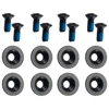 4 Sets Ski Board Fixing Screw Bolts M6 Replacement Safely Locking Snowboard Binding Mounting Plate Disc Screw Fixing Set 16mm 6