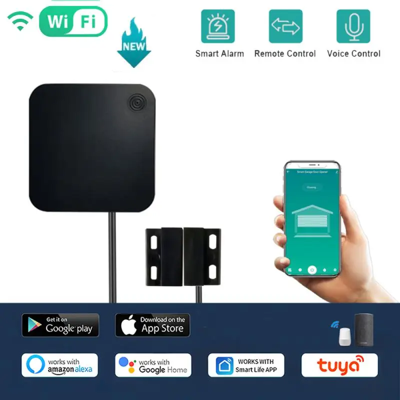 

Tuya Wifi Garage Door Switch Intelligent Garage APP Remote Wireless Conrtrol Intellect Controller Work With Alexa Google Home