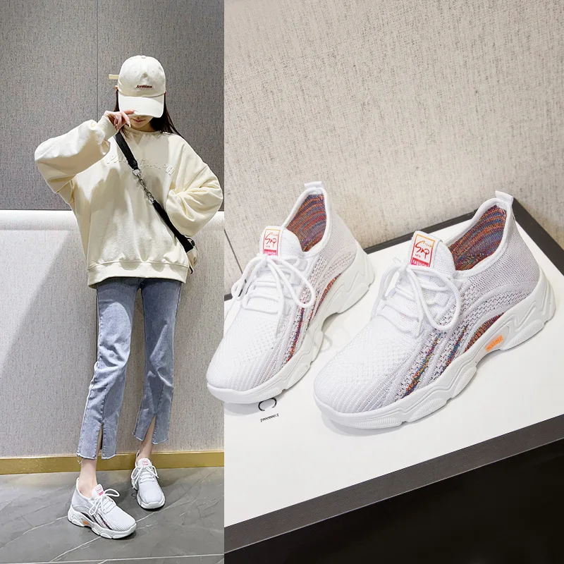 

Mesh Breathable Shoes for Women Fashion Versatile Lace Up Jogging Women Shoes Outdoor No Slip Social Women Casual Sneakers 2024