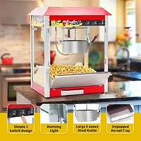 Popcorn Machine, 10 Oz Kettle, 1300W Countertop Popcorn Maker for 60 Cups per Batch, Movie Theater Popcorn Popper with 3-Switch 2