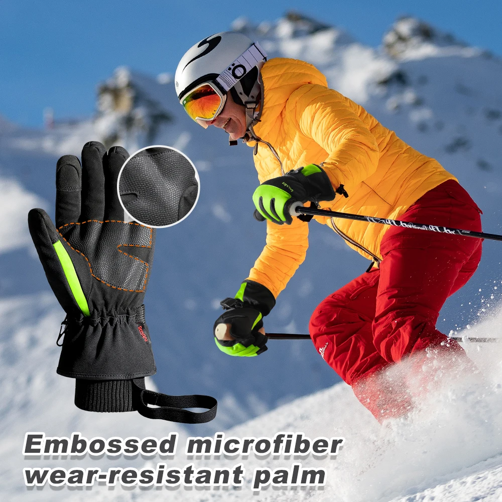 Guantes de esquí impermeables para hombres, manos cálidas, Guantes Térmicos  para Snowboard, motocicleta, ciclismo, deportes, gruesos, guantes de nieve,  Invierno - AliExpress