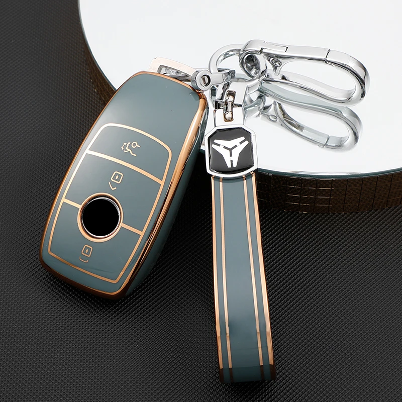 Aazon.co: TOALL 2 Pack For Ercedes Benz Key Fob Cover With Keychain, 3 Buttons Silicone