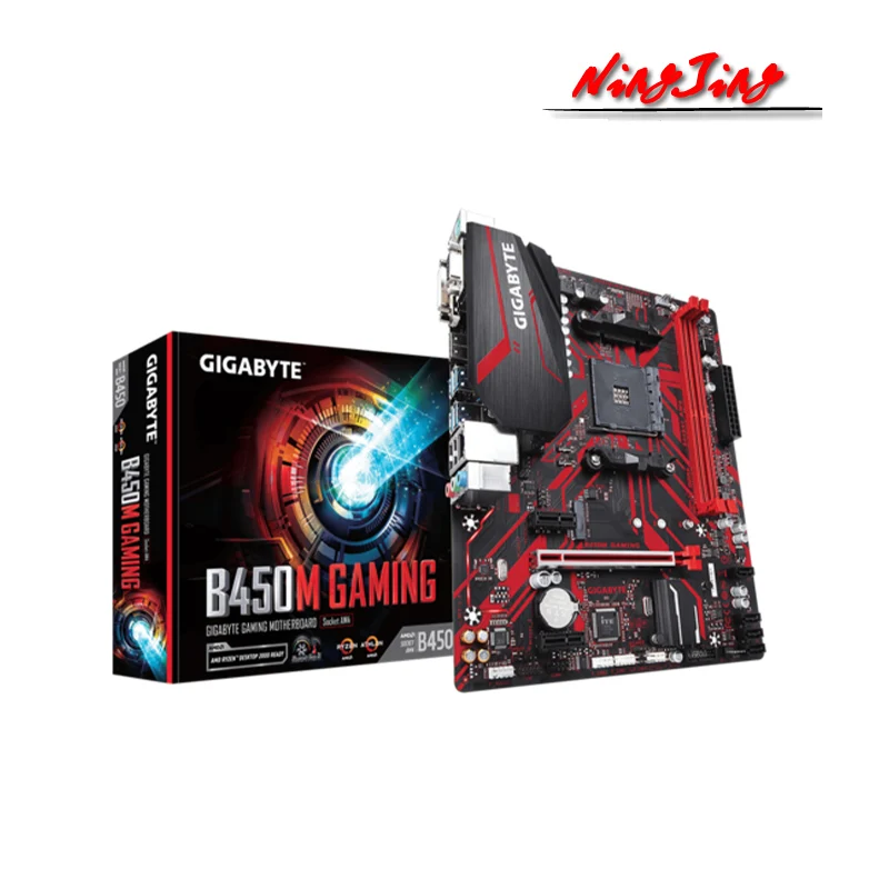 Gigabyte GA B450M GAMING (rev. 1.0) AMD B450 /2 DDR4 DIMM /M.2 /USB3.1 /Micro ATX /New / Max 32G Double Channel AM4 Motherboard|Motherboards| - AliExpress