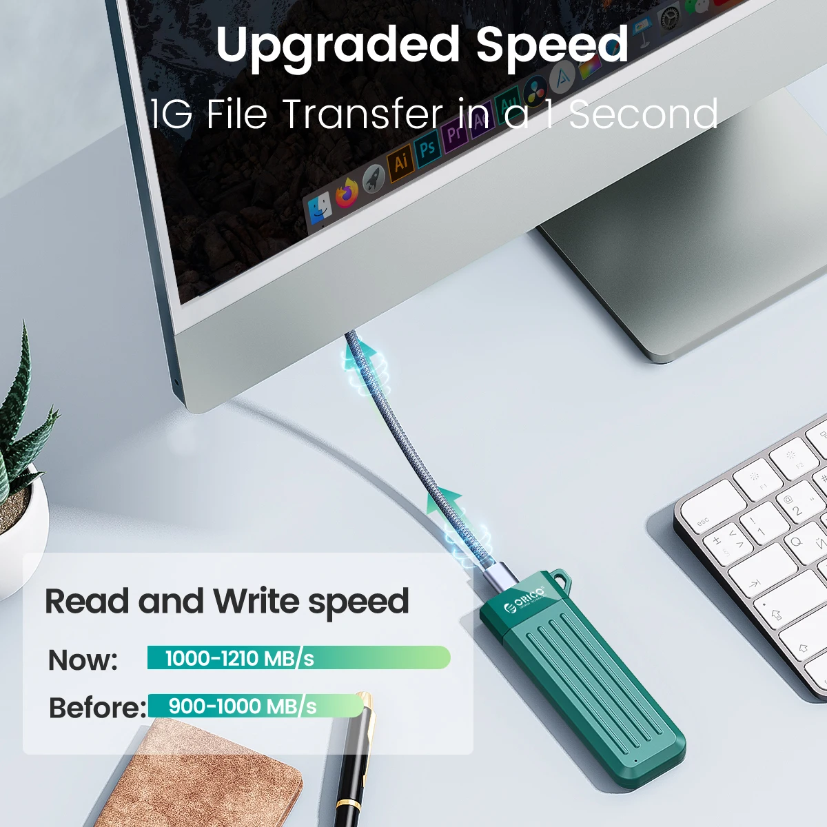 ORICO M2 SSD 케이스 NVMe USB 유형 C Gen2 10Gbps PCIe SSD 인클로저 M.2 NVMe 인클로저 M.2 SATA NGFF 6Gbps 솔리드 스테이트 드라이브 케이스