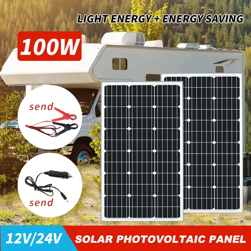

100W-150W Solar Panel 18V High-Power Rigid Panel Used For Photovoltaic Power Generation In Outdoor RV Ship Home Power System