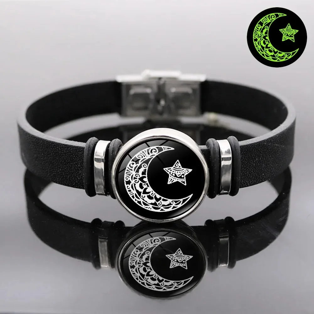 1/2Pcs Luminous Sun Moon Braided Bracelets for Lovers Adjustable Couple Bracelets Fashion Valentine Day Jewelry Girlfriend Gift 2