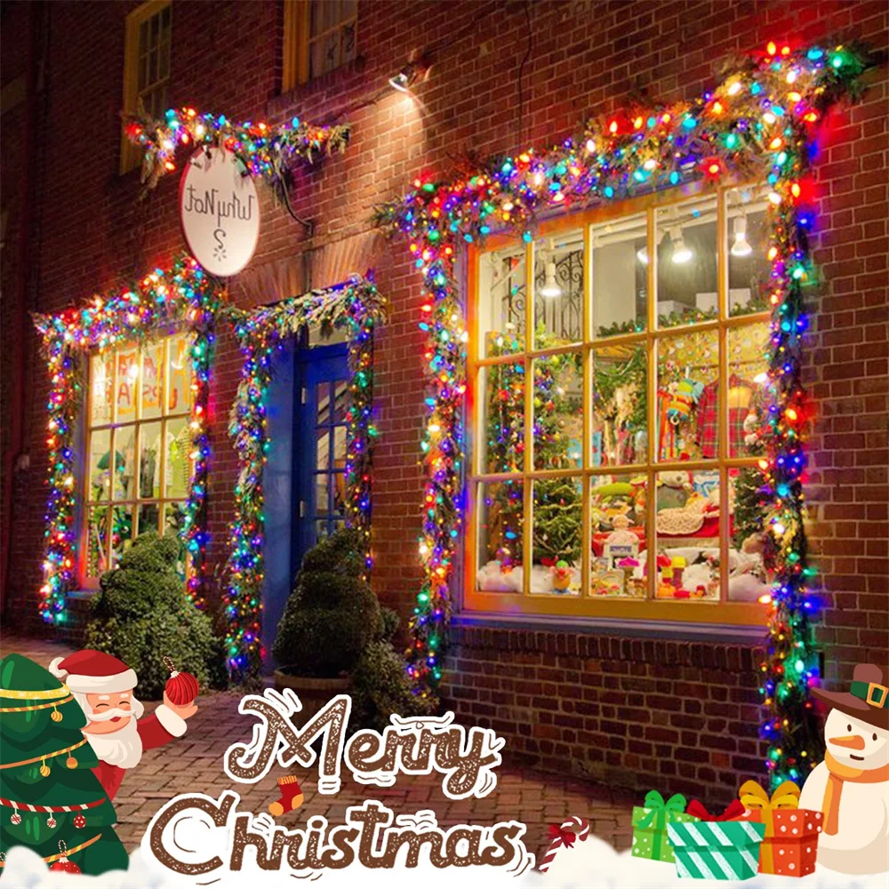 String Lights Battery Powered 20/40/100 LED Outdoor Lights with Remote Dimmable Timer 8Modes for Wedding Party Garden Decoration