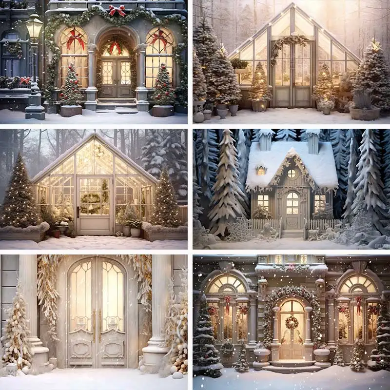 

Фон для студийной фотосъемки с надписью "Merry Christmas", "Снежная дверь", "задник", "торт", "разбивает деревья", "Подсветка", "фотосъемка в студии