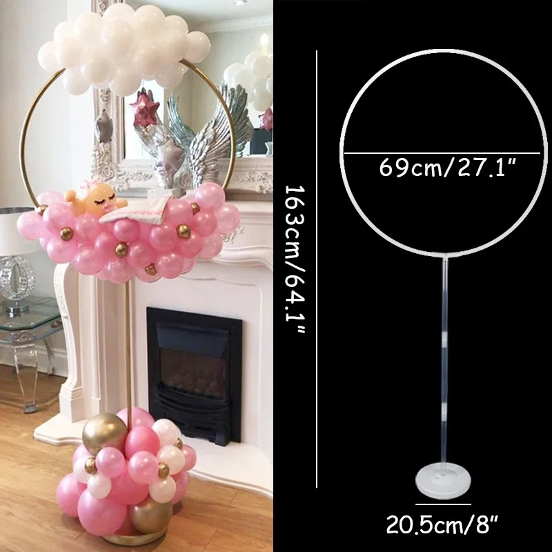 1 Pcs 163x73cm Circle Balloon Arch Stand Round Balloons Holder Column Kids Birthday Party Baloon Wedding Decoration
