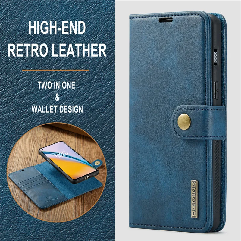 For Oneplus 11 5G Detachable Magnetic Wallet Leather Case for OnePlus Nord 2 Flip Case One Plus Ace 10R 10 9 Pro Nord N20 Cover