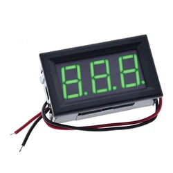 Multicolor Digital Voltage Panel Meter (4.5V - 30V) - 0 - 100V Three Wire (Green)