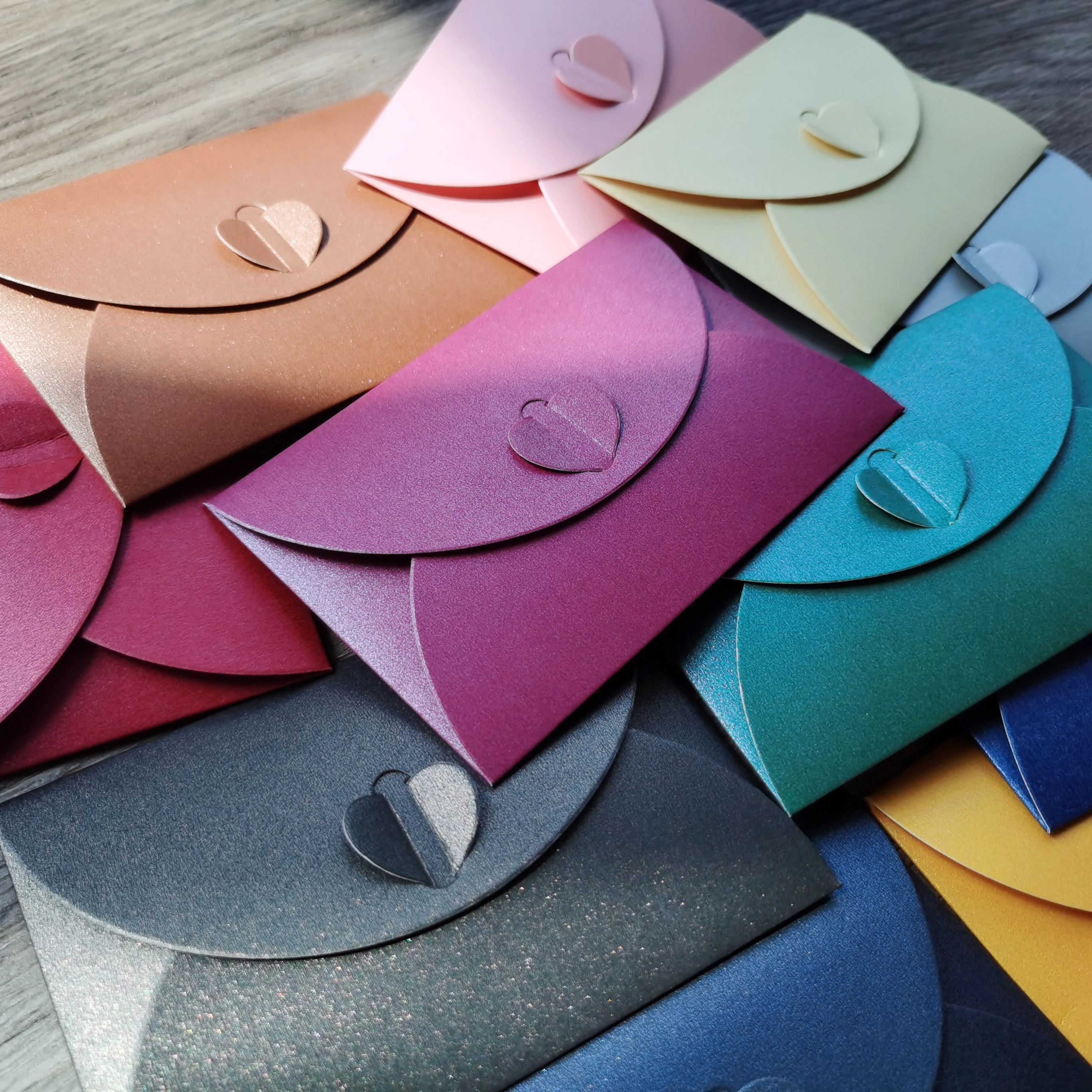 20pcs Romantic Colorful Small Colored Pearl Blank Mini Paper Envelopes