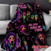 Halloween Horror Movie Blanket,Halloween Small Blanket,Soft Flannel Bed Blanket Living Room Sofa Bedroom Decoration Gift 5