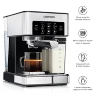 1.8L Barista Pro Espresso Machine, Stainless Steel USA 2