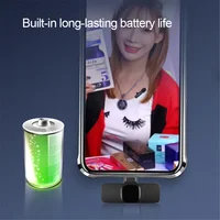Microphone Lavalier sans fil 2.4G, Mini micro pour enregistrement Audio et vidéo, pour iPhone, Android, diffusion en direct, téléphone de jeu avec récepteur 6