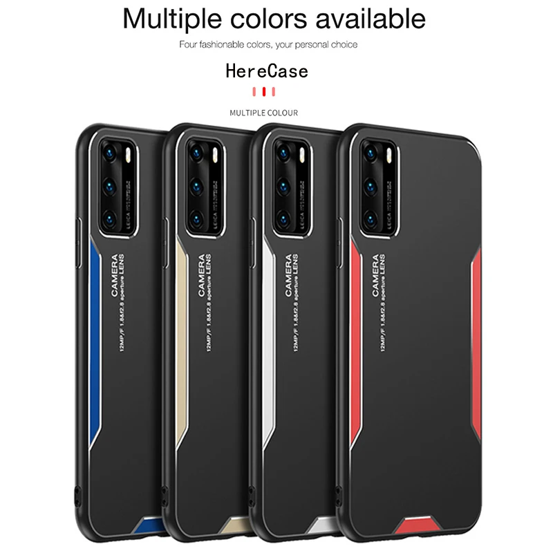 Sleek Aluminum Alloy Phone Case with Silicone Bumper Protection
