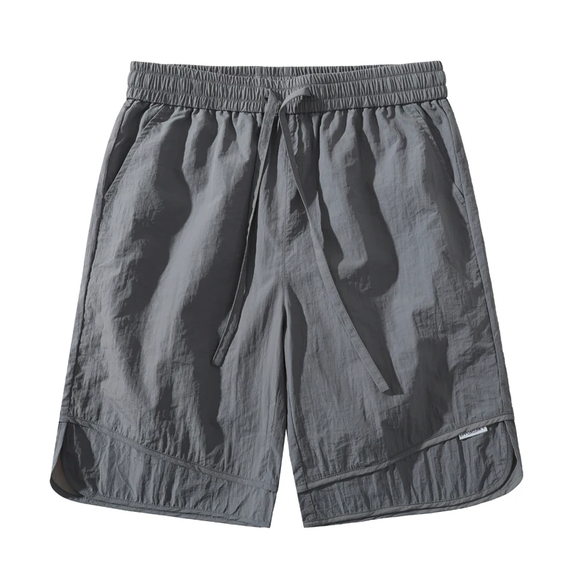 Men Solid Short Elastic Waist Casual Baggy Comfortable Mens with Pockets Shorts Breathable Quick Dry Sweatpants