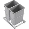 Bottom Mount Pull-Out Waste Container With Door Mounting Kit - Pull-Out Wire Basket-Grey 2 Waste Can-for 18" Frameles 2