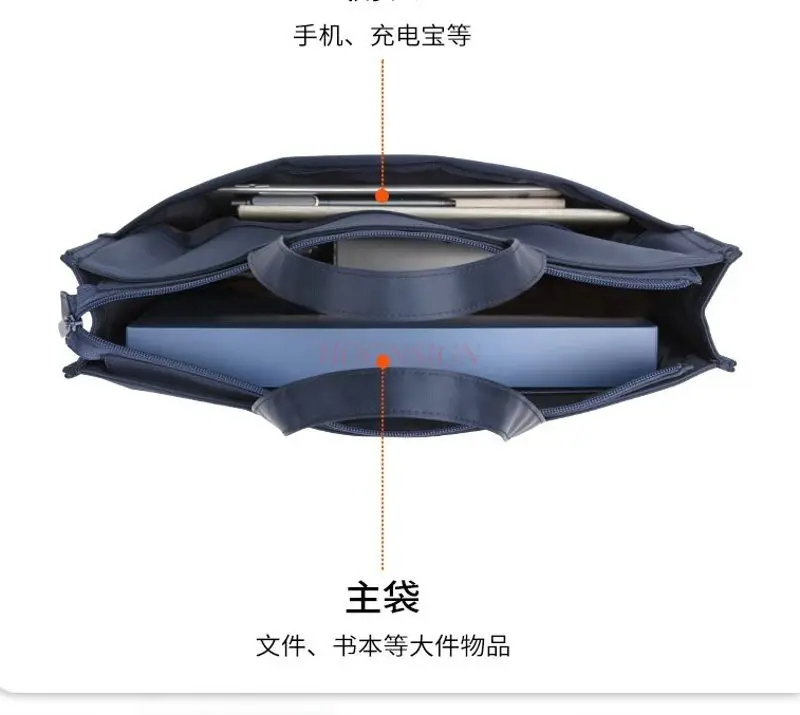 1pcs 서류 가방 캔버스 토트 백 파일 가방 핸들 체인 가방 파일 가방 방수 핸드백 옥스포드 천 문서 가방