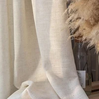 1/2pcs Linen Gauze Curtains,Japanese Hemp Material,Log Wind,Balcony Bay window,Living Room,Bedroom Gauze Curtains（Customizable ） 1