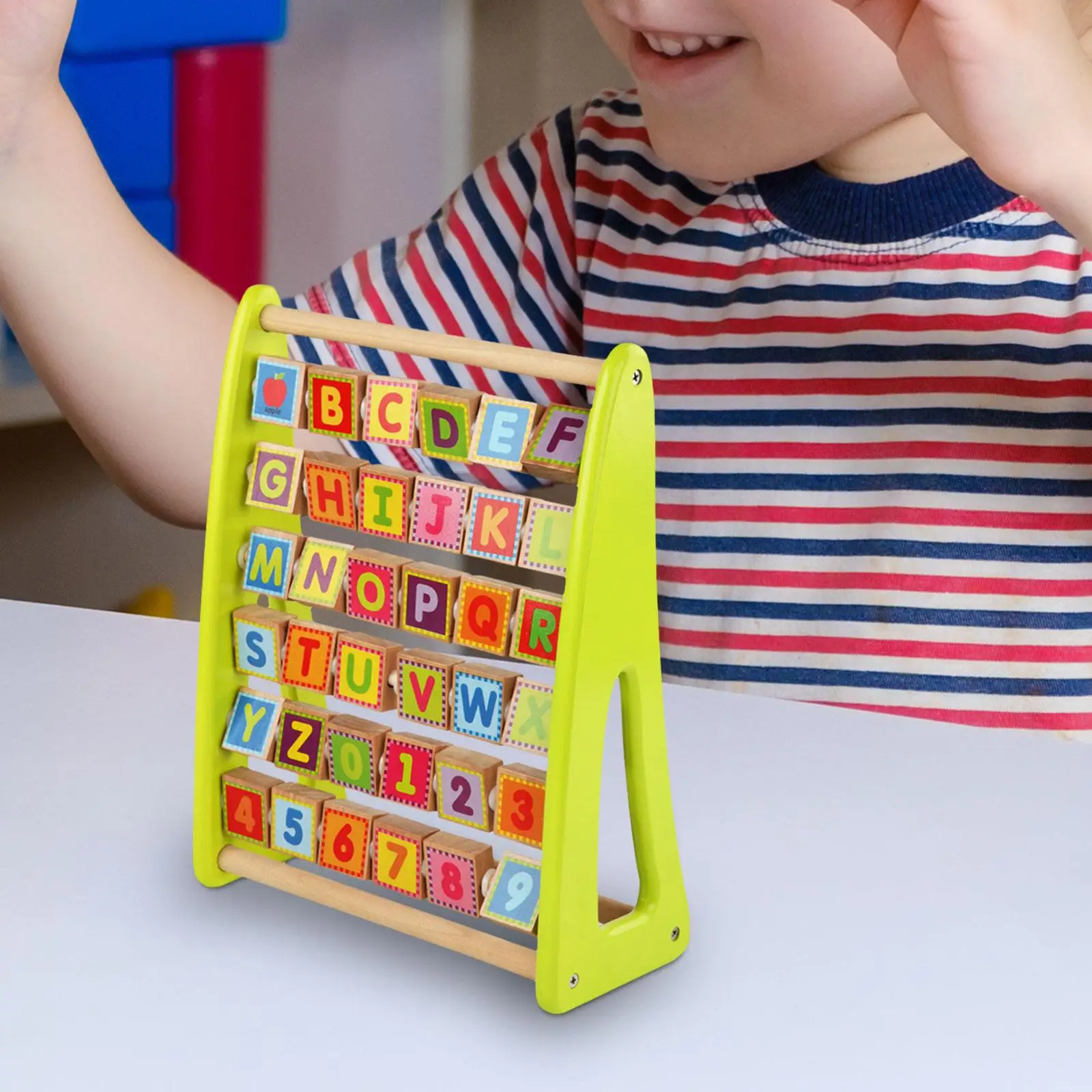 

Wooden Abacus Abacus Wooden Counting Frame Educational Childhood Activity Block Learning Toy Montessori Toy Alphabet for Math