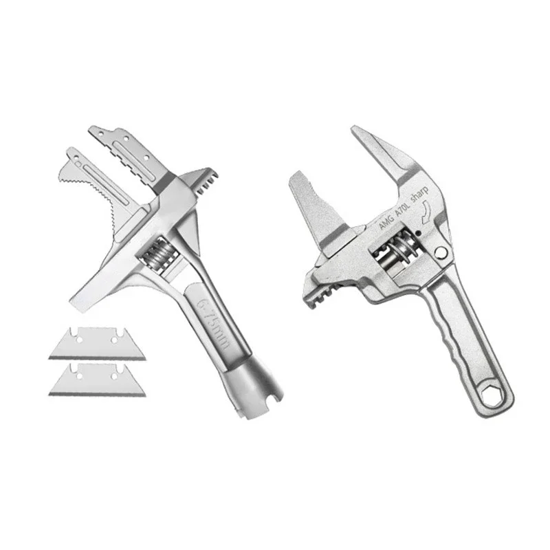 Plumbing wrench sanitary tool movable short handle large opening multifunctional activity universal