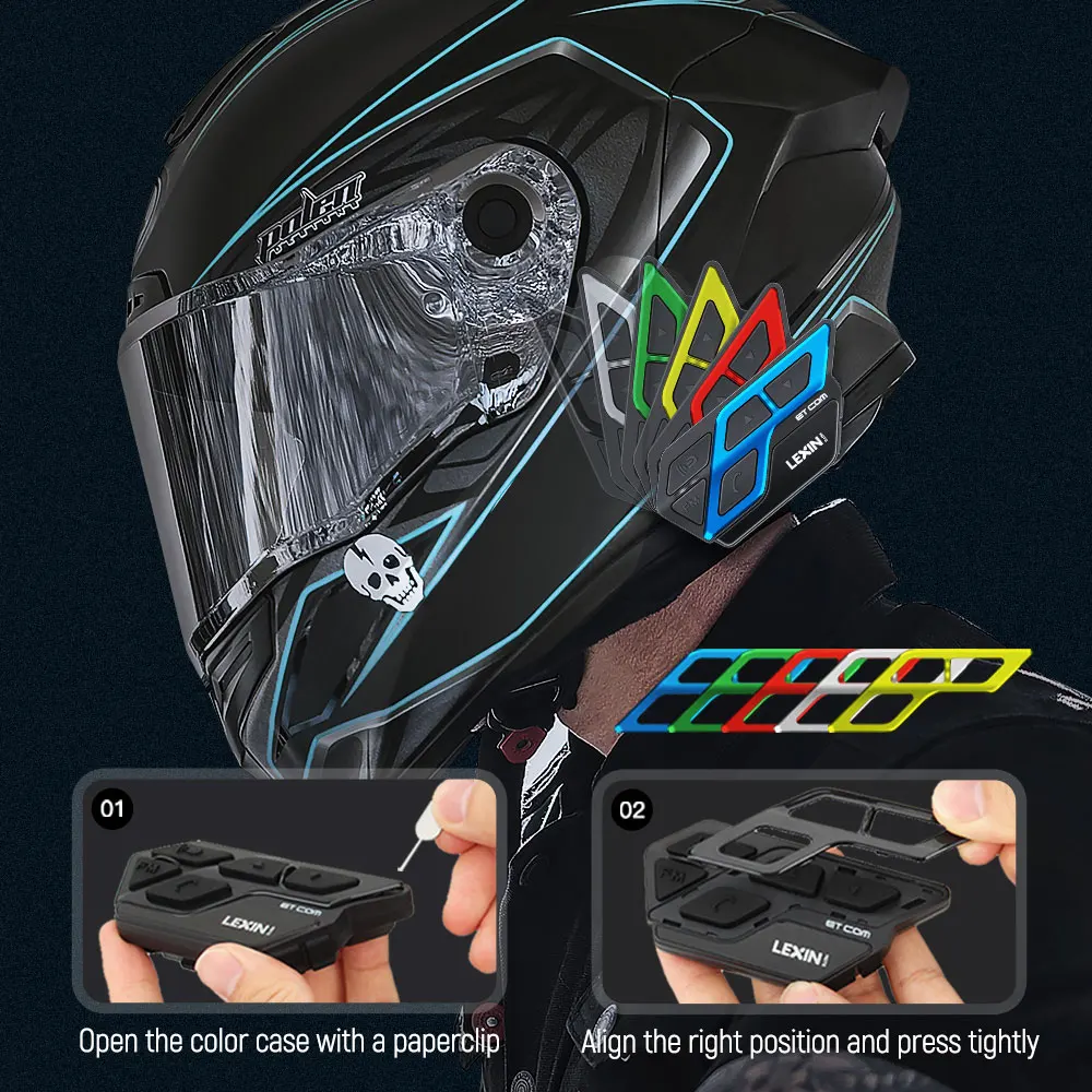 Lexin ET Com Motorcycle Bluetooth Intercom Helmet Headset