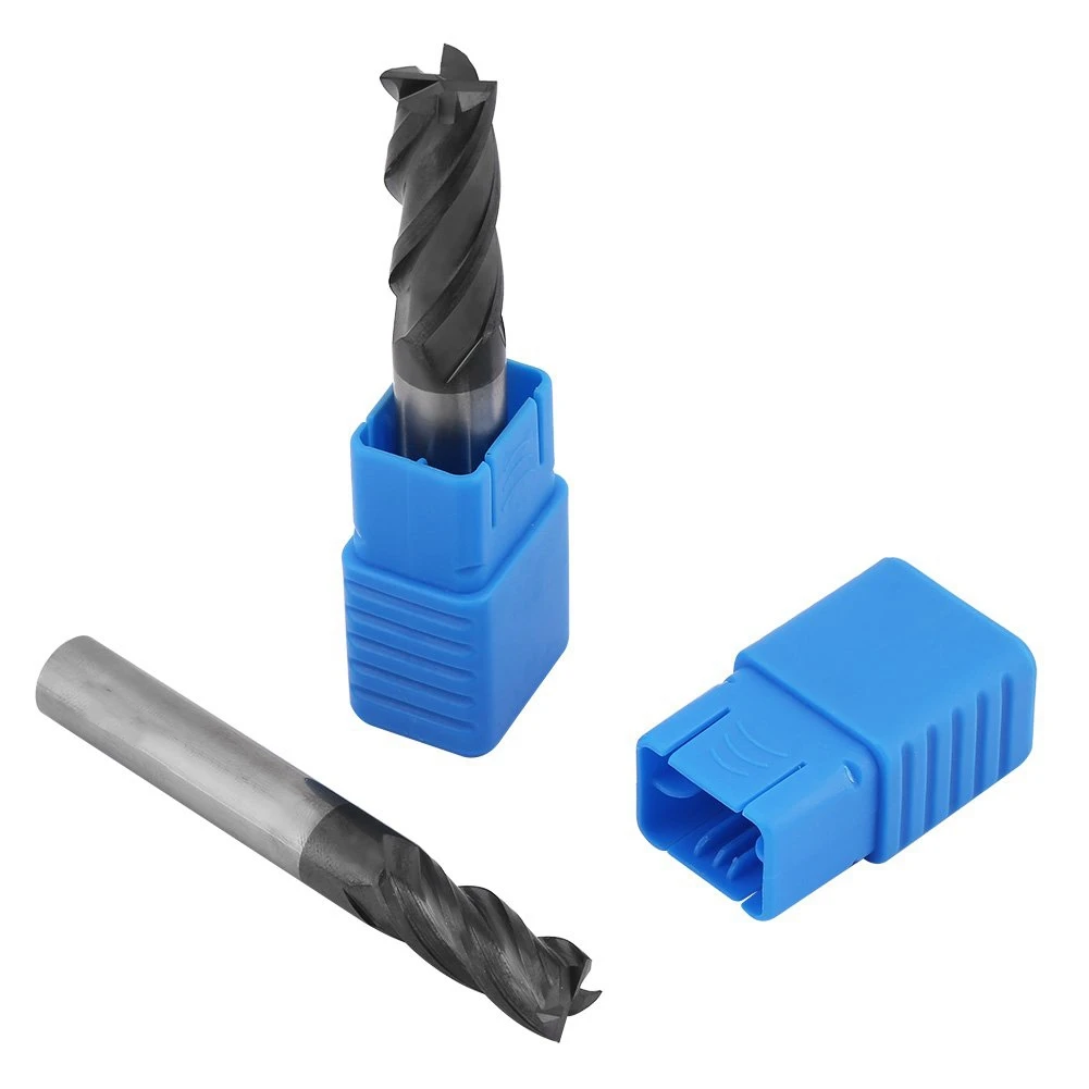 8Pcs 2-12mm Carbide End Mill 4 Flutes End Mill Set Milling Cutter Tool Kit CNC Carbide Milling Cutter Spiral Router Bits