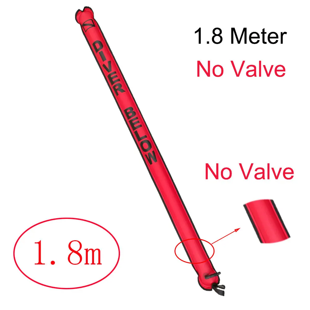 1.8M Scuba Diving SMB Drift Diving Ascending Signal Tube Safety Sausage for Wreck Snorkeling Diver Surface Marker Buoy 5