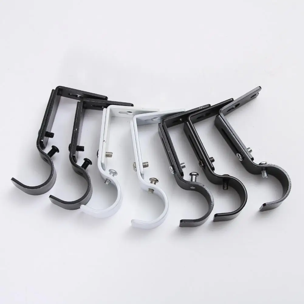 Universal Drapes Pole Fixing Bracket Curtain Accessories Anti-deformed Curtain Rod Holder Wall-mounted 1 Set