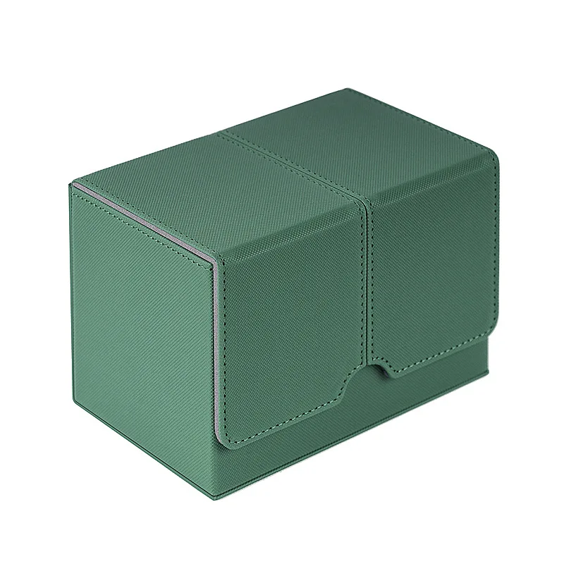 Deluxe Solid Color Trading Card Storage Box for Collectibles and Games