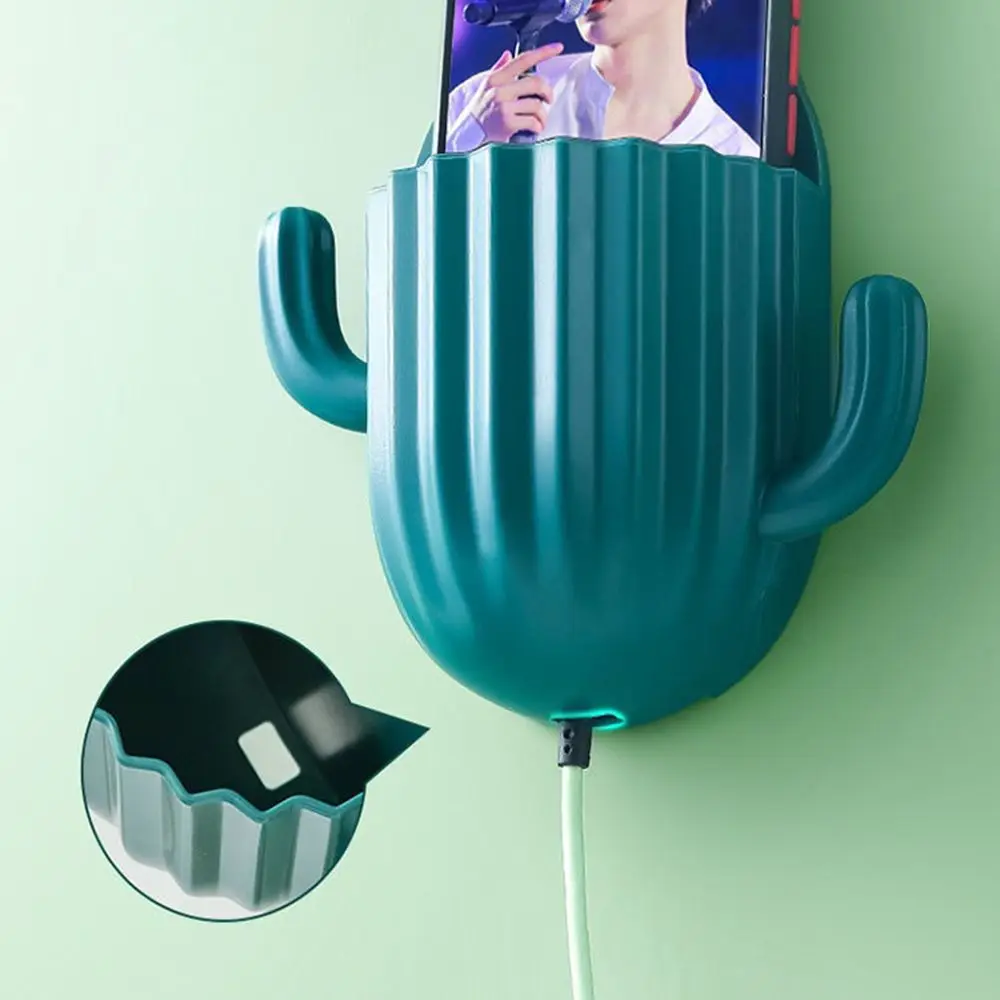 Toothbrush Holder Household Wall Self-adhesive Seamless Cactus Storage Rack Shaver Organizer Drain Shelf Bathroom Accessories 3